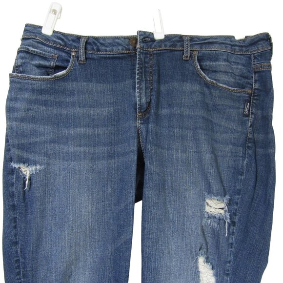 SILVER JEANS Distressed Boyfriend Sam Slim Leg Jeans Pants Relaxed SZ 18 L27 - Picture 2 of 10